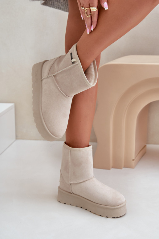 sniega apavi  ar platformu Big Star OO274897 Ziloņkaula krāsas  sniega apavi  ar platformu Big Star OO274897 Ziloņkaula krāsas