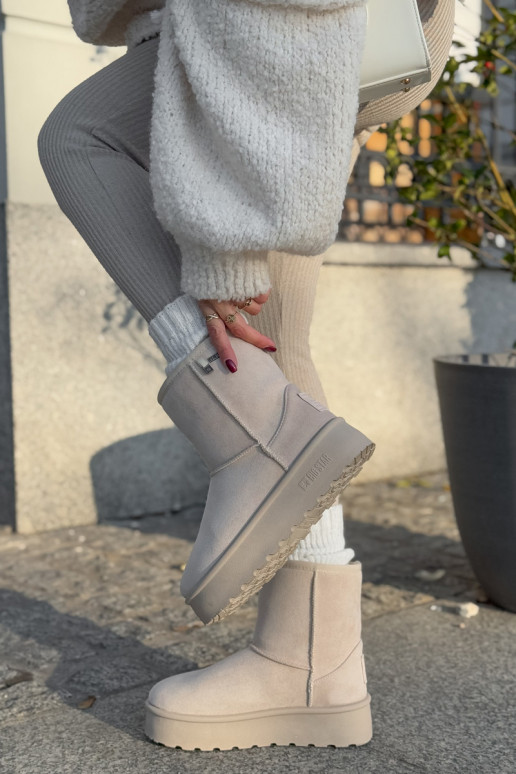 sniega apavi  ar platformu Big Star OO274897 Ziloņkaula krāsas  sniega apavi  ar platformu Big Star OO274897 Ziloņkaula krāsas