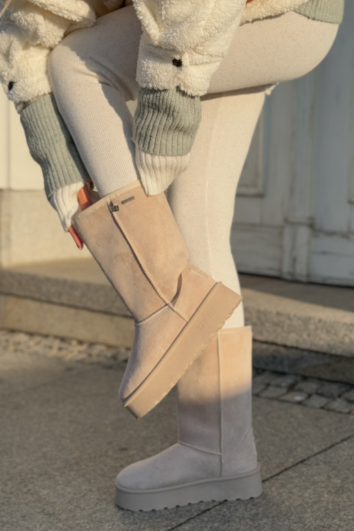  sniega apavi ar platformu Big Star OO274894 Ziloņkaula krāsas