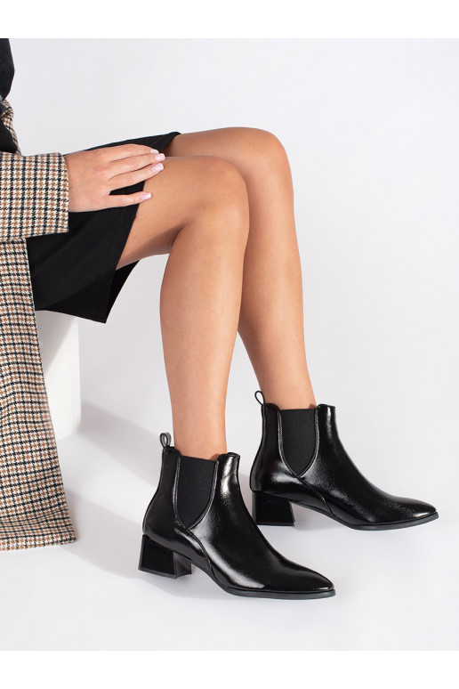 Eleganta stila Sieviešu zābaki Shelovet Melnas krāsas Eleganta stila Sieviešu zābaki Shelovet Melnas krāsas