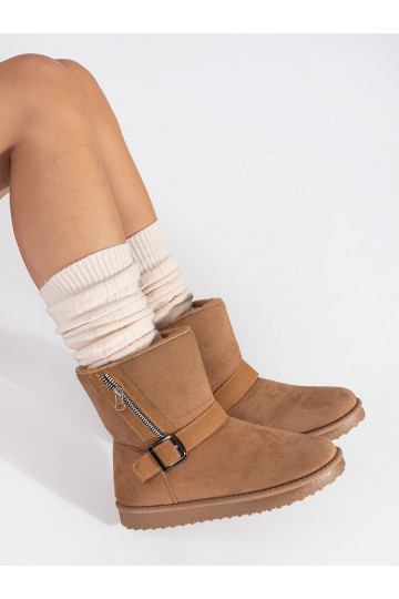 smilšu krāsas Sieviešu sniega zābaki  i zamkiem