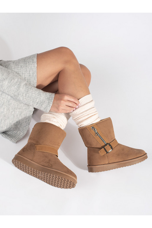 smilšu krāsas Sieviešu sniega zābaki  i zamkiem