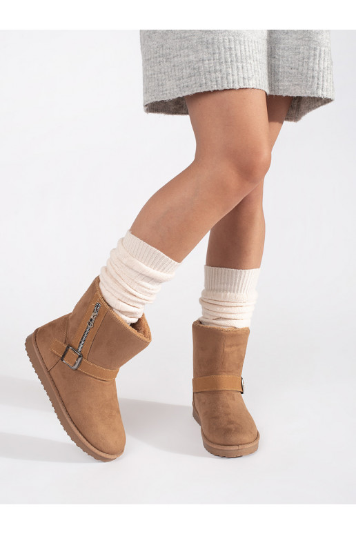 smilšu krāsas Sieviešu sniega zābaki  i zamkiem