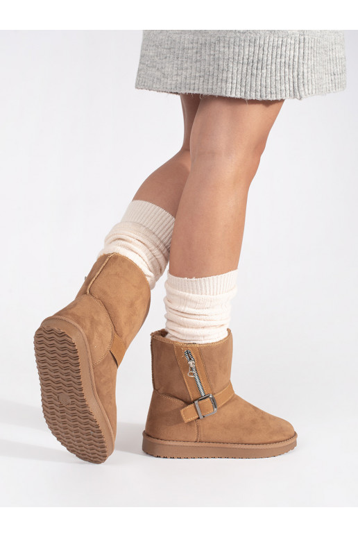 smilšu krāsas Sieviešu sniega zābaki  i zamkiem