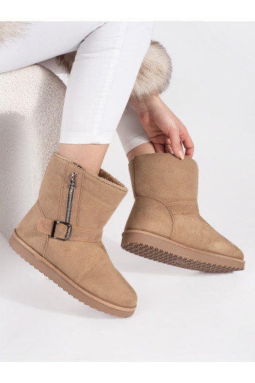 Ziloņkaula krāsas Sieviešu sniega zābaki  i zamkiem