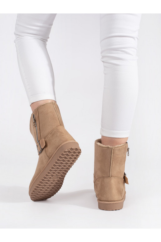 Ziloņkaula krāsas Sieviešu sniega zābaki  i zamkiem Ziloņkaula krāsas Sieviešu sniega zābaki  i zamkiem