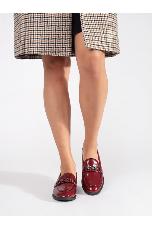 bordo krāsas sieviešu mokasīni bordo krāsas sieviešu mokasīni