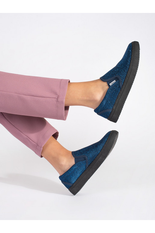 Zilas krāsas  kurpes slip on