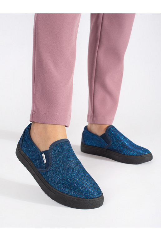 Zilas krāsas  kurpes slip on