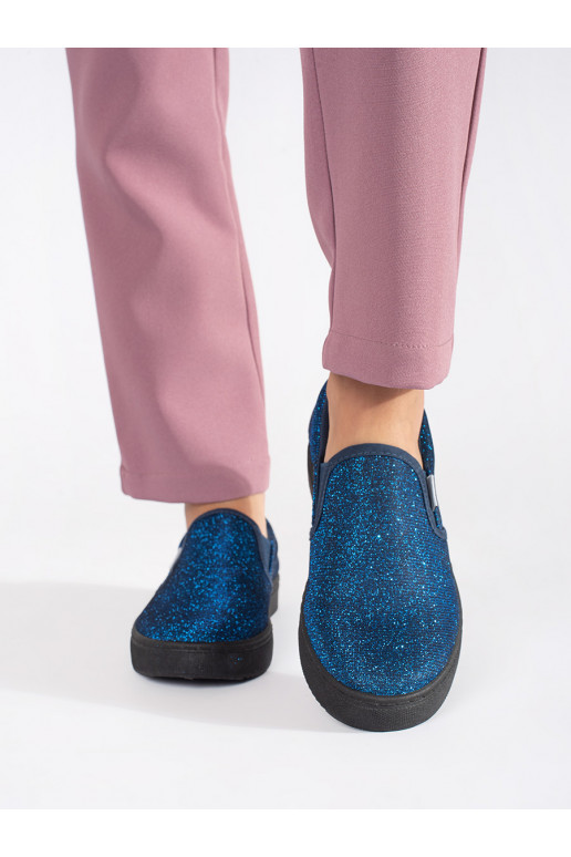 Zilas krāsas  kurpes slip on