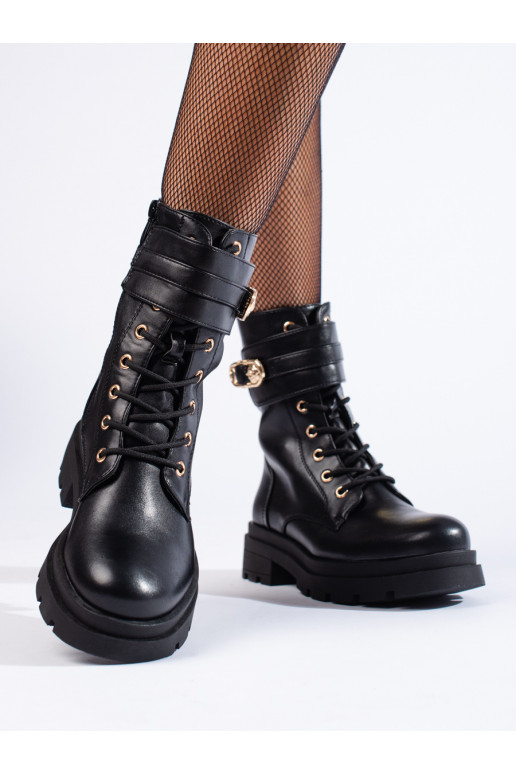 zābaki sieviešu zābaki Melnas krāsas no eko ādas