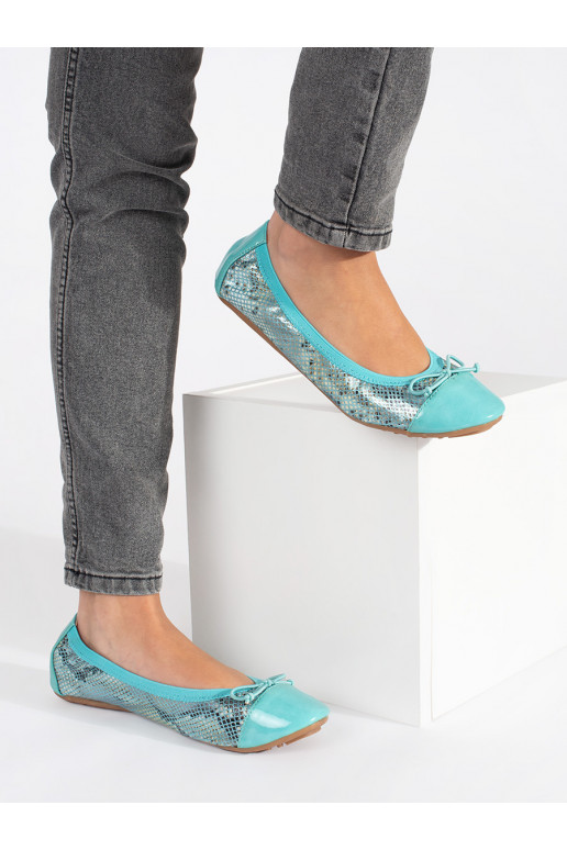 Zilas krāsas balerīnas wężowy wzór 