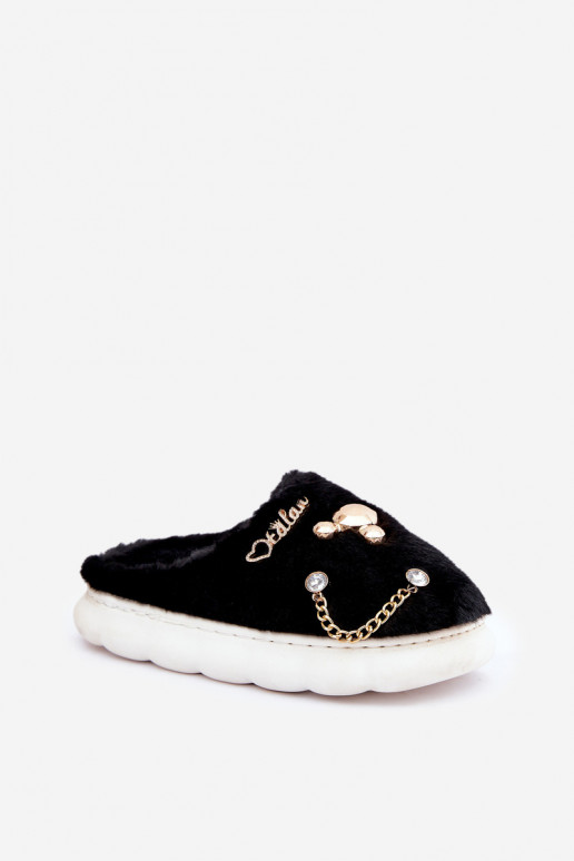 Čības Z Przypinkami Melns Ivelfedi  Čības Z Przypinkami Melns Ivelfedi