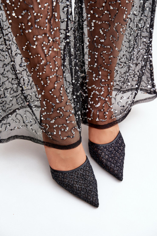 augstpapēžu kurpes Apavi ar spicu purngalu Ozdobione Spīdīgiem Melns Berilae augstpapēžu kurpes Apavi ar spicu purngalu Ozdobione Spīdīgiem Melns Berilae