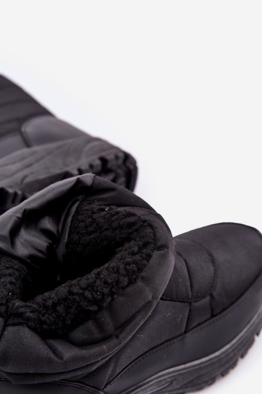 sniega apavi   siltināti ar kažokādu Melns Linnora