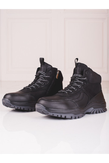 Vīriešu apavi ar kažokādu Melnas krāsas 2