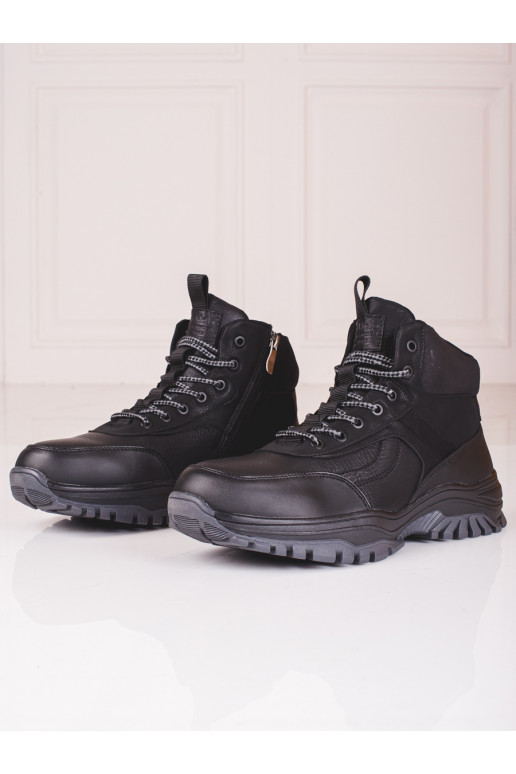 Vīriešu apavi ar kažokādu Melnas krāsas