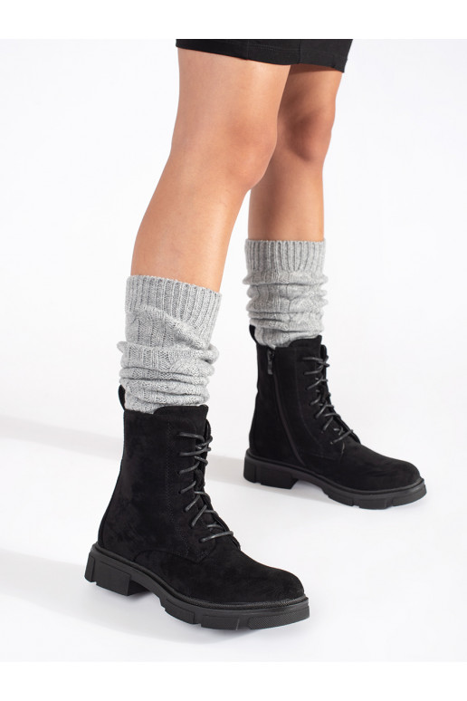 zamšādas sieviešu zābaki 