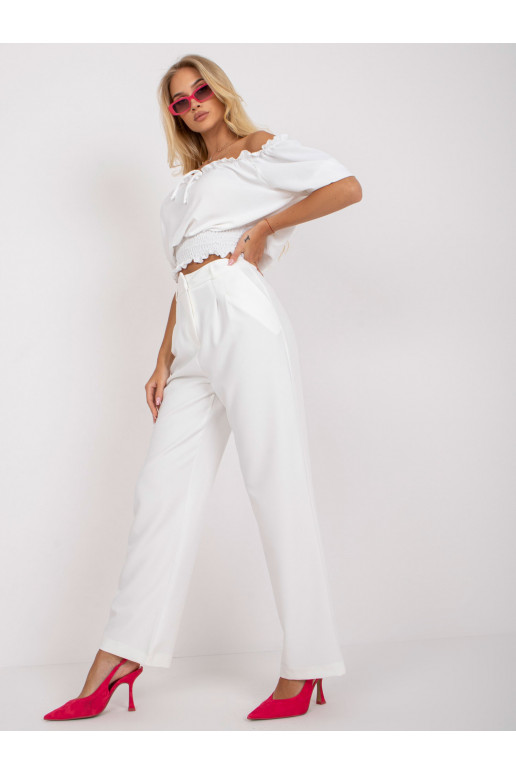 Baltas platas bikses RUE PARIS Baltas platas bikses RUE PARIS