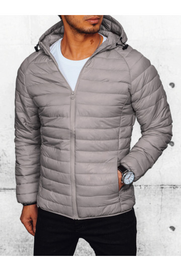 Vīriešu jaka gaiši pelēka