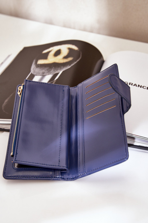 Maciņš no eko ādas tumši zilas krāsas Kalinessa