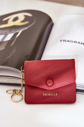 Etui Na Karty Ze Zelta krāsasm Brelokiem  bordo krāsas Iritinme