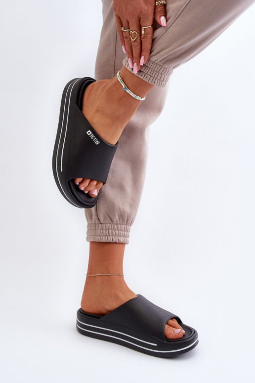 sieviešu čības ar platformu Big Star NN274A037 Melns