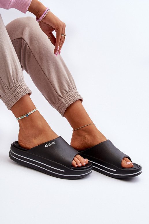 sieviešu čības ar platformu Big Star NN274A037 Melns