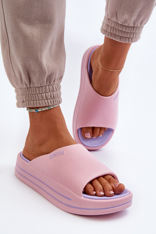 sieviešu čības ar platformu Big Star NN274A035 Rozā krāsas