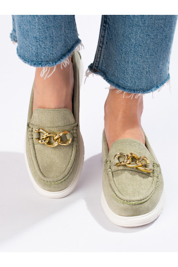 Spīdīgi mokasīni zaļš 2