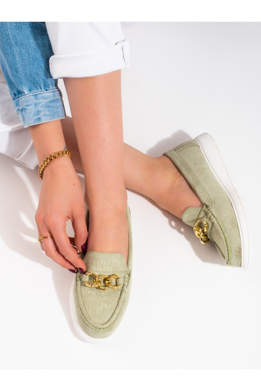 Spīdīgi mokasīni zaļš   Spīdīgi mokasīni zaļš