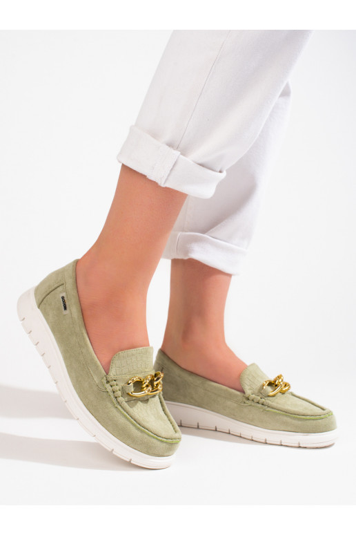 Spīdīgi mokasīni zaļš   Spīdīgi mokasīni zaļš