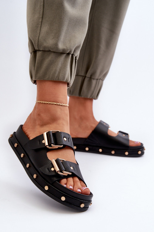 sieviešu čības ar platformu Big Star NN27402 Melns