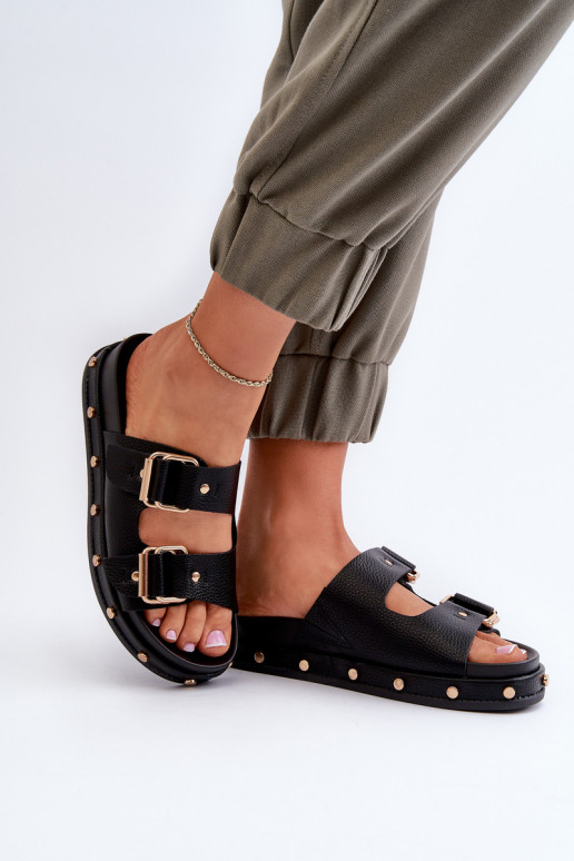 sieviešu čības ar platformu Big Star NN27402 Melns