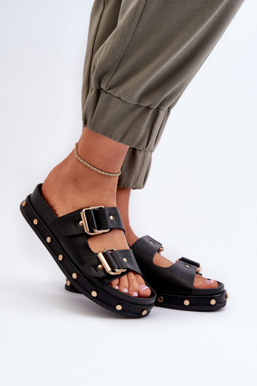 sieviešu čības ar platformu Big Star NN27402 Melns