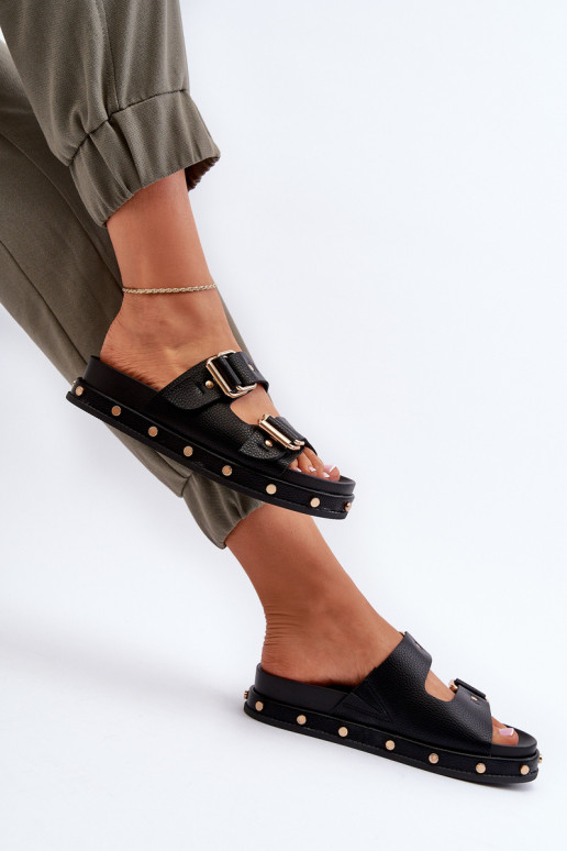 sieviešu čības ar platformu Big Star NN27402 Melns