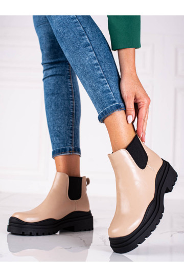 Melns sieviešu zābaki  ar platformu 2