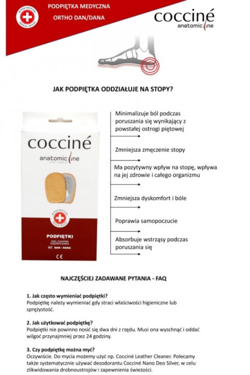COCCINE ORTHO DAN Papēžu spilventiņi uz spuras