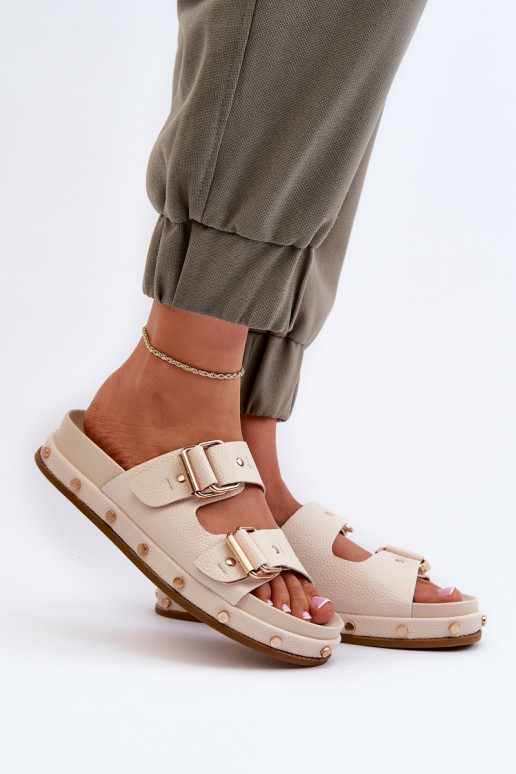 sieviešu čības ar platformu Big Star NN274083 smilšu krāsas sieviešu čības ar platformu Big Star NN274083 smilšu krāsas