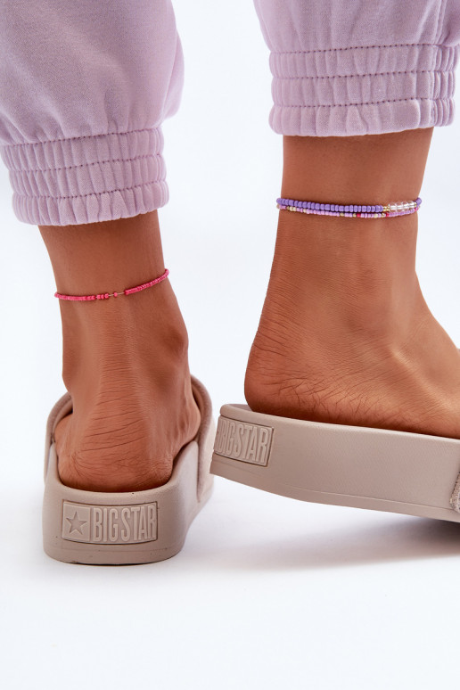 Čības ar platformu zamšādas Big Star NN274A671 smilšu krāsas  Čības ar platformu zamšādas Big Star NN274A671 smilšu krāsas