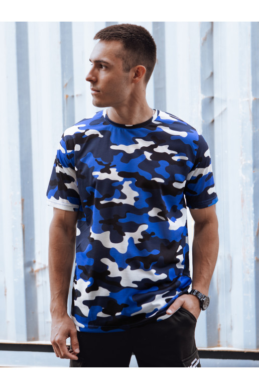 Vīriešu zils kamuflāžas T-krekls