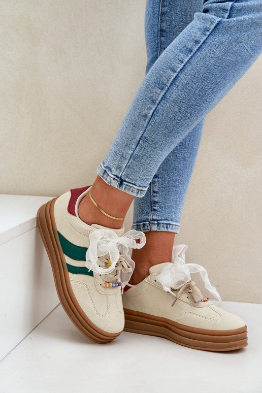 sneakers ar pievienojamiem elementiem smilšu krāsā Jariana