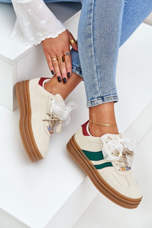 sneakers ar pievienojamiem elementiem smilšu krāsā Jariana