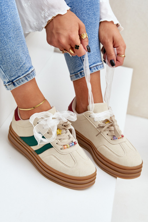 sneakers ar pievienojamiem elementiem smilšu krāsā Jariana