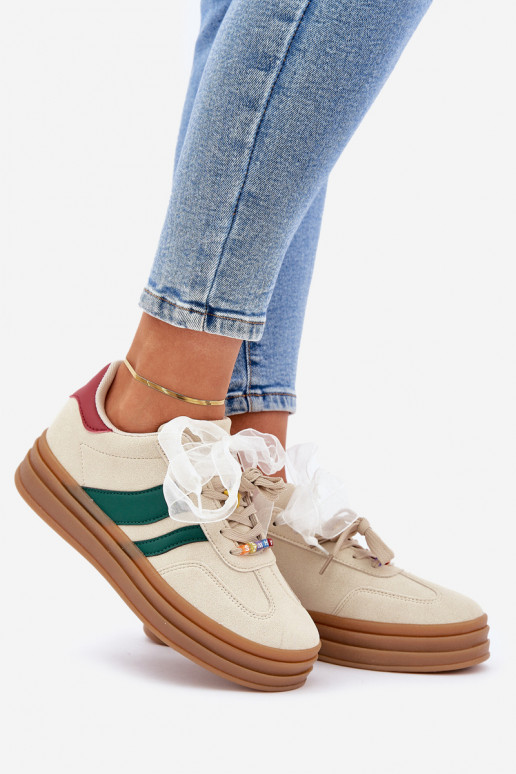 sneakers ar pievienojamiem elementiem smilšu krāsā Jariana