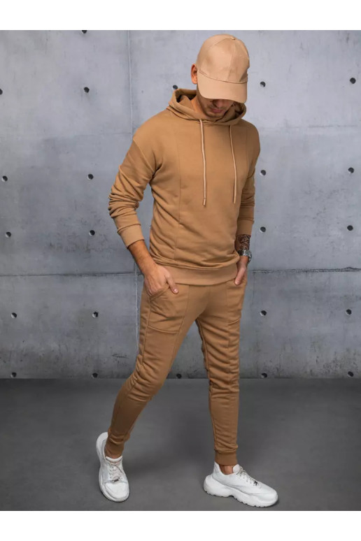 Vīriešu brūna krāsa treniņtērps Vīriešu brūna krāsa treniņtērps