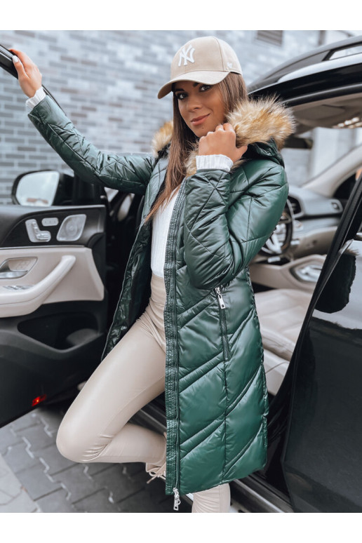 VEIL sieviešu stepēta ziemas jaka zaļa