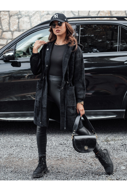 Sieviešu garais mētelis ar kapuci...