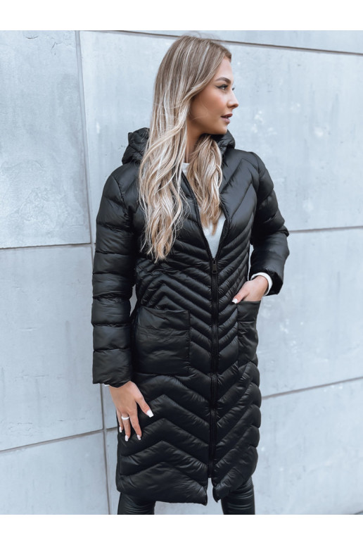 RUNWAY FLAIR sieviešu stepēta jaka melna