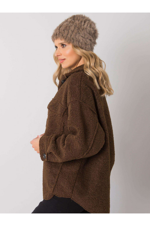 Tumši bēša kažokādas cepure